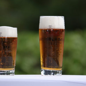 2 glasses of beer